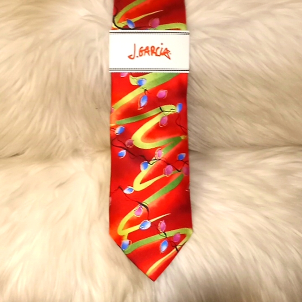 Jerry Garcia Ombre String of Christmas Lights Tie - Picture 8 of 13